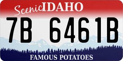 ID license plate 7B6461B