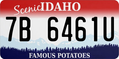 ID license plate 7B6461U