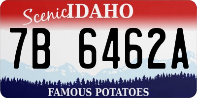 ID license plate 7B6462A