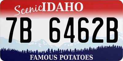 ID license plate 7B6462B