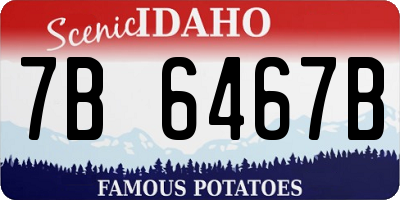 ID license plate 7B6467B