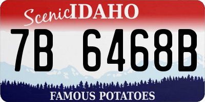 ID license plate 7B6468B