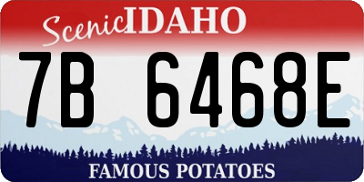 ID license plate 7B6468E