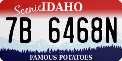ID license plate 7B6468N