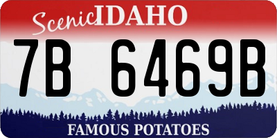 ID license plate 7B6469B