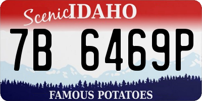 ID license plate 7B6469P