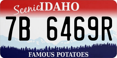 ID license plate 7B6469R