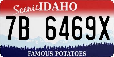 ID license plate 7B6469X