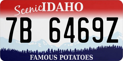 ID license plate 7B6469Z