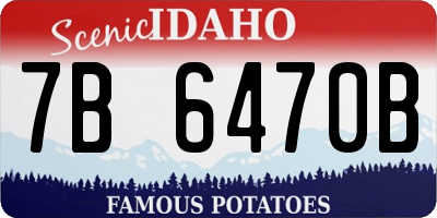 ID license plate 7B6470B