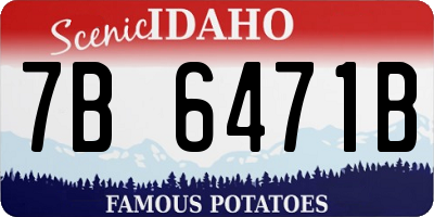 ID license plate 7B6471B