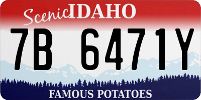 ID license plate 7B6471Y