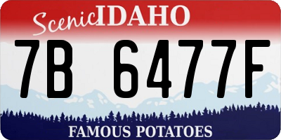 ID license plate 7B6477F