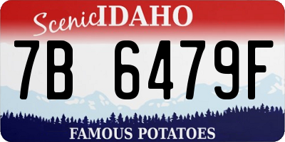ID license plate 7B6479F