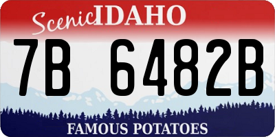 ID license plate 7B6482B