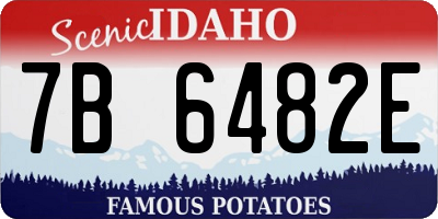 ID license plate 7B6482E