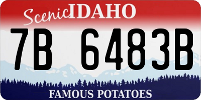 ID license plate 7B6483B