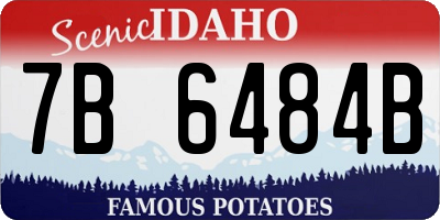 ID license plate 7B6484B