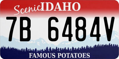 ID license plate 7B6484V