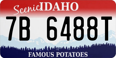 ID license plate 7B6488T
