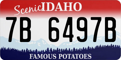 ID license plate 7B6497B