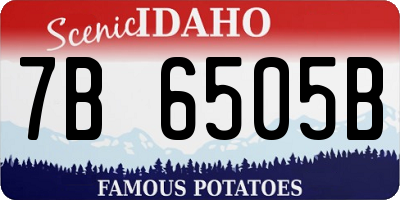 ID license plate 7B6505B