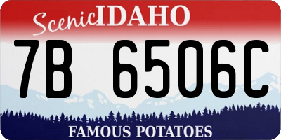 ID license plate 7B6506C