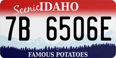 ID license plate 7B6506E