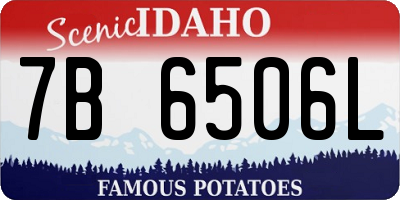 ID license plate 7B6506L