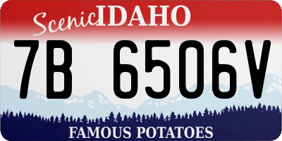 ID license plate 7B6506V