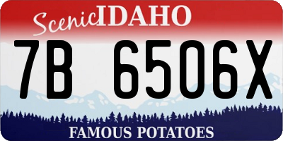 ID license plate 7B6506X