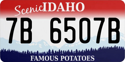 ID license plate 7B6507B