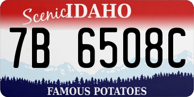 ID license plate 7B6508C