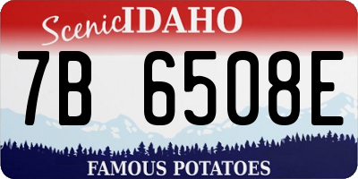 ID license plate 7B6508E