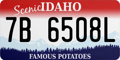 ID license plate 7B6508L
