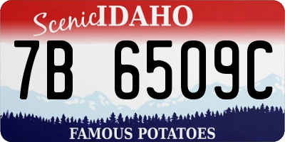 ID license plate 7B6509C