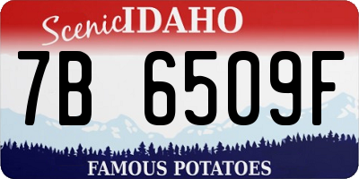 ID license plate 7B6509F