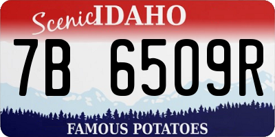 ID license plate 7B6509R