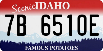 ID license plate 7B6510E