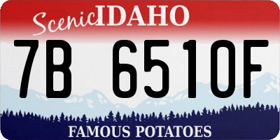 ID license plate 7B6510F