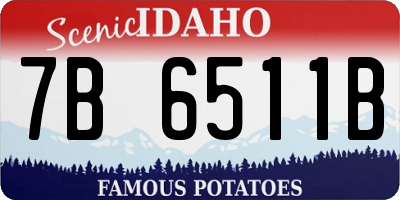 ID license plate 7B6511B