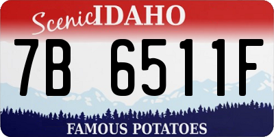 ID license plate 7B6511F