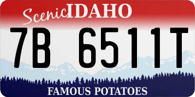 ID license plate 7B6511T