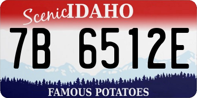 ID license plate 7B6512E