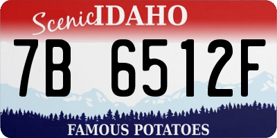 ID license plate 7B6512F