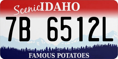 ID license plate 7B6512L
