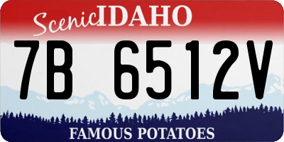 ID license plate 7B6512V
