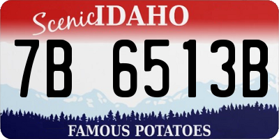 ID license plate 7B6513B