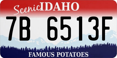 ID license plate 7B6513F