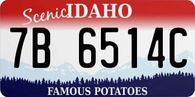 ID license plate 7B6514C